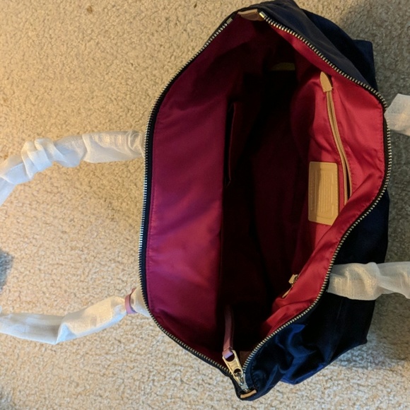 NWT Navy Coach Zippered Tote - Picture 3 of 5